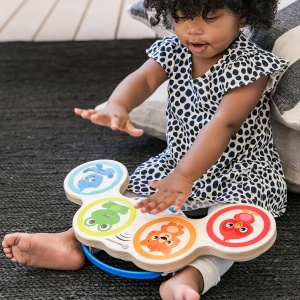 Baby Einstein Hape Magic Touch Drum, jucarie muzicala din lemn de inalta calitate, de la 6 luni - Img 5
