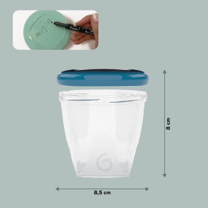 Babymoov Babybols Recipient pentru depozitarea alimentelor pentru bebelusi, capac ermetic cu surub, 6 bucati, 250 ml - Img 5
