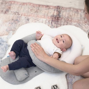 Babynest CloudNest Babymoov - 100 ecologic, cu perna de caldura, gri - Img 8