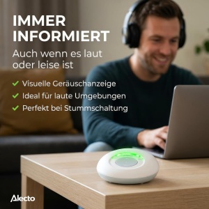 Babyphone Alecto DBX110, DECT, Alb si Albastru, ECO Mod - Img 5