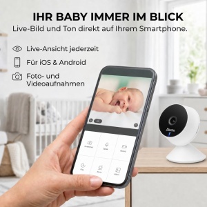 Babyphone Alecto SMARTBABY5 cu camera HD, infrarosu, alb - Img 7
