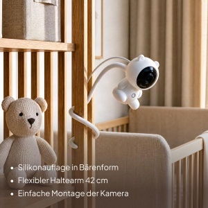 Babyphone cu camera Lionelo Babyline Smart 2.0, 1080p Full HD, Wi-Fi, cu senzor de temperatura - Img 9