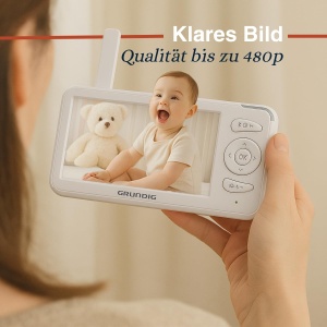 Babyphone Video GRUNDIG cu Camera, Monitor 5 Inch, Infrarosu - Img 6