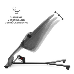 Babywippe Kinderkraft MIMI, pentru copii de la nastere pana la 9 kg, gri, design scandinav - Img 2