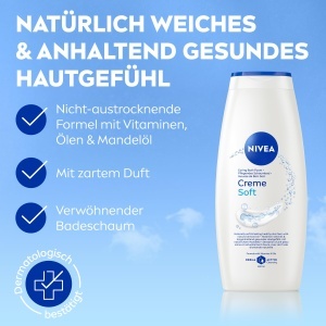 Baita spumanta NIVEA Creme Soft 650 ml cu vitamine C si E - Img 3