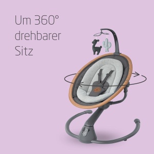 Balansoar electric pentru bebelusi Maxi-Cosi Cassia, 0-6 luni, 9 kg, 12 melodii, Grafit - Img 4