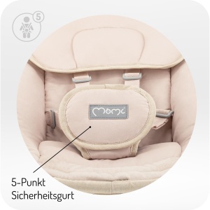 Balansoar electric pentru bebelusi MoMi KENANI SAND, 9 kg, cu Bluetooth, bej - Img 4