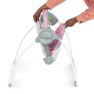 Balansoar pentru bebelusi Bright Starts Pink Paradise, portabil, cu muzica, unisex - Img 14