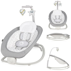Balansoar pentru bebelusi LIONELO Pascal, 5 melodii, vibratii usoare, carusel jucarii