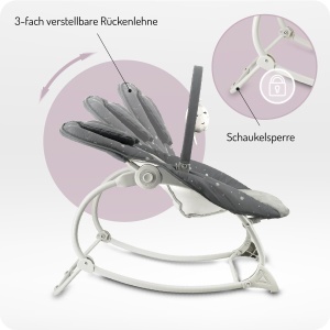 Balansoar pentru bebelusi MoMi LAPIS, 12 kg, 8 melodii, 3 moduri de vibratie - Img 4