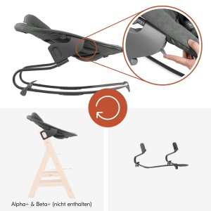 Balansoar si Suport pentru Incepatori Hauck Alpha Bouncer Premium Gri Inchis - Img 7