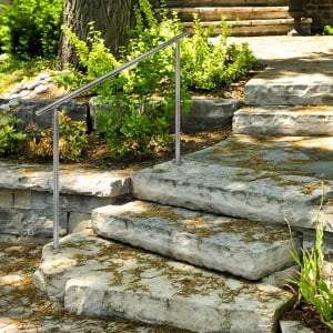 Balustrada din inox Relaxdays, 1,5 m, cu 2 posturi, pentru interior si exterior - Img 2
