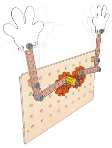 Banc de lucru Hape Junior Inventor, 79 piese, pentru experimente fizice, 4 ani - Img 5