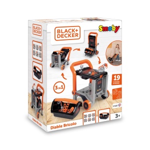Banc de lucru pentru copii Smoby Black Decker 3-in-1 cu 18 accesorii - Img 10