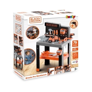 Banc de lucru pentru copii Smoby BlackDecker cu 79 accesorii, din plastic reciclat - Img 5