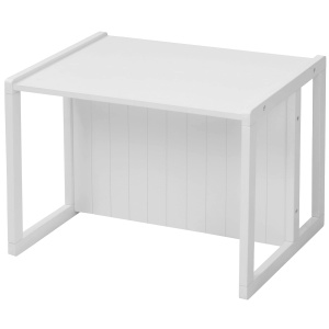 Banca pentru copii roba B005E7MM, 2 inaltimi, MDF alb, stil rustic