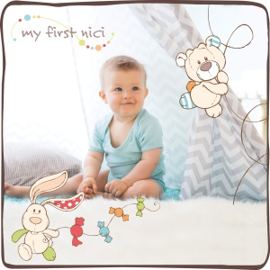 Banda de jucarie NICI Maus Mincy 25x25 cm - Material moale, pentru bebelusi si copii - Img 2