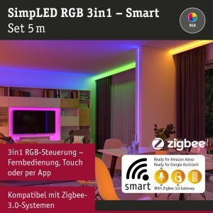 Banda LED Paulmann SimpLED 5m RGB 20W 450lm cu control Zigbee - Img 3