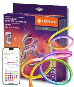 Banda LED pentru exterior LEDVANCE SMART WIFI, 5 m, RGB, alb, silicon