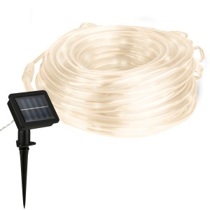 Banda LED Solara BRILONER 10 Metri, Lumina Calda, 2 Moduri, Rezistenta la Vreme