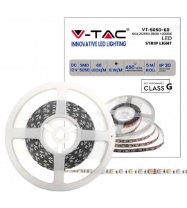 Banda LED V-TAC 5 metri, 8Wm, RGB si Calda, pentru interior