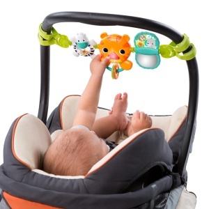 Bara de joaca pentru carucior Bright Starts Tiger, cu lumini, 4 melodii si oglinzi - Img 8
