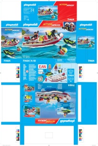 Barca de pompieri PLAYMOBIL 71464 cu Aqua Scooter, accesorii incluse, pentru copii de la 4 ani - Img 9