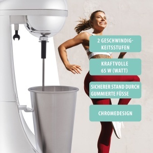 Barmani si spumante de lapte Clatronicr Aparat de smoothie Recipient din otel inoxidabil de 650 ml suport practic pentru pahare Blender 2 setari de vi - Img 2