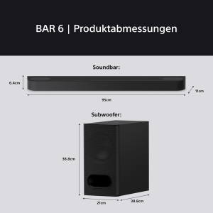 Barra de sunet Sony BRAVIA Theatre Bar 6 cu Subwoofer, 3.1.2 Canale, Negru - Img 11