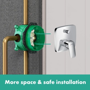Baterie baie hansgrohe Logis Unterputz, crom, 2 consumatori, design modern - Img 5