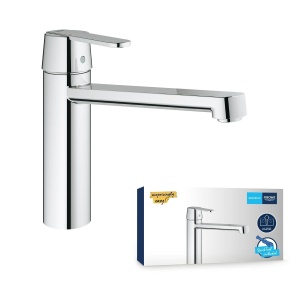 Baterie de bucatarie GROHE Get, crom, cu limitare variabila a debitului, montare usoara