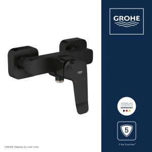 Baterie dus GROHE Dice mat negru design minimalist economisire apa si energie - Img 3