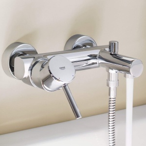 Baterie pentru cada GROHE Concetto, crom, cu sistem de automatizare si protectie impotriva refluxului - Img 5