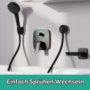 Baterie pentru cada hansgrohe Logis, 2 functii, Mattschwarz - Img 3