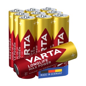 Baterii AA VARTA Longlife Max Power, 10 bucati, Alkaline, 1.5V