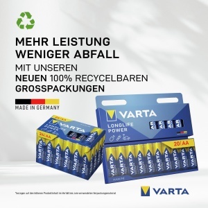 Baterii AA VARTA Longlife Power, 12 bucati, Alkaline, 1.5V - Img 3