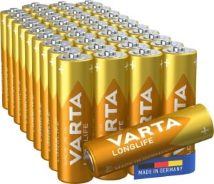 Baterii AA VARTA Longlife Power, 40 bucati, Alkaline, 1,5V