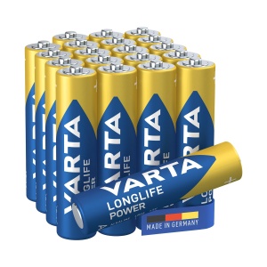 Baterii AAA VARTA Longlife Power, 20 bucati, Alkaline, 1,5V