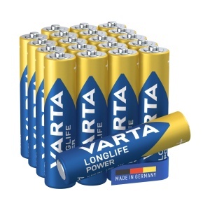 Baterii AAA VARTA Longlife Power, 20 bucati, Alkaline, 1.5V