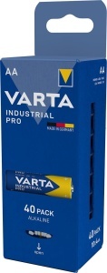 Baterii Alkaline VARTA Industrial Pro AA, 40 bucati, 1.5V, Made in Germany