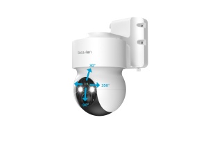 Beafon, Smart Home, Safer 3S Pro, Camera de securitate exterioara, Protectie IP65 impotriva apei si prafului, Camera exterioara controlabila, Alb, Retea WiFi 2.4G, Android-iOS, Camera de securitate cu LED
