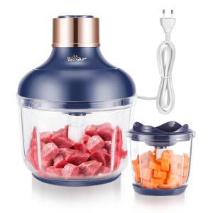 Bear Zerkleinerer Mini 06L2L Tocator Electric cu 4 Lame din Otel Inoxidabil Doua Viteze