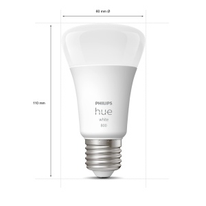Bec LED E27 Philips Hue White, 806 lm, lumina calda, dimabil, control smart - Img 2