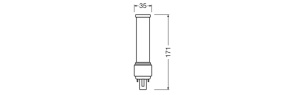Bec LED Osram DULUX D 26, 10W, 1100 lm, lumina rece 4000K, rotativ, 3 buc - Img 3