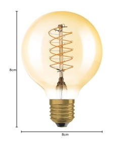 Bec LED OSRAM Vintage 1906, 7W, 600lm, dimabil, sticla aurie - Img 7