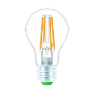 Bec LED Philips Classic ultra-eficient cu clasa de eficienta energetica A, inlocuieste 60W, baza E27, clara, lumina alba calda (2700K), reglabil, generatie veche - Img 2
