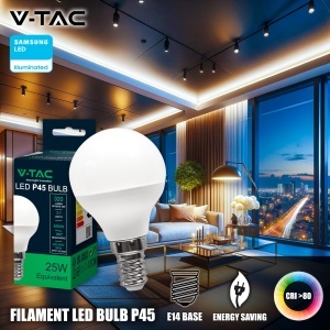 Bec LED V-TAC P45 E14 3,7W 320 Lumen 3000K Alb Cald - Img 2