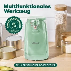 Bella Electric Dosenoffner Salbeigrun Multifunctional cu Cutit din Otel Inoxidabil - Img 2