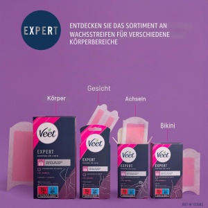 Benzi de ceara Veet Expert cu Karite, 16 bucati, pentru indepartarea parului - Img 6