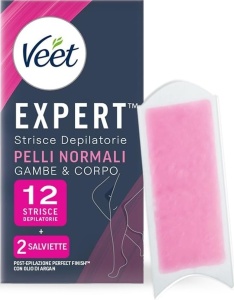 Benzi Depilatoare Veet Expert pentru Corp si Picioare, 12 Benzi, pentru Piele Normala
